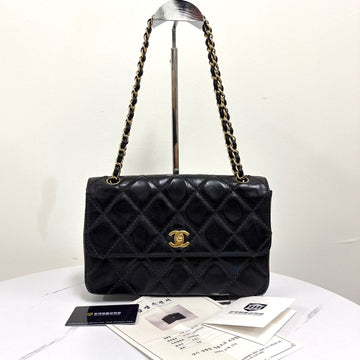 CHANEL ワイルドステッチチェーンショルダーバッグ ブラック 158612319 [P]