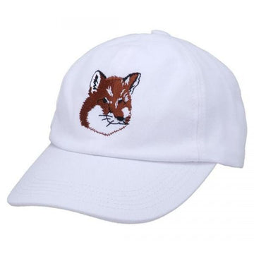 MAISON KITSUNE CAP 6P LARGE FOX HEAD EMBROIDERY (HU06118WW0007-WHP101) 114907109 [P]
