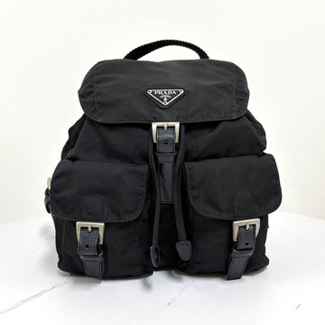 Prada Nylon Triangle Logo Backpack Black Small 158612604 [P]