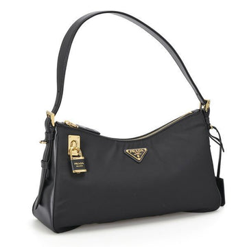 PRADA エメ ラージ ナイロンおよびレザー ショルダーバッグ（1BC232 V ODO 2C8Q F0002） 149065989 [P]