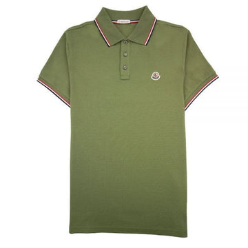 MONCLER Piqué Polo-Shirt mit 3-Farben-Besatz 157174529 [P]