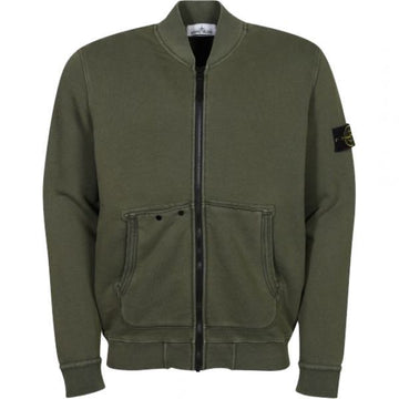 Stone Island Old Effect Cotton Diagonal Fleece Sweat Bomber (811565241 V0159) 150318441 [P]
