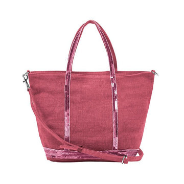 Vanessa Bruno Cabas Spangle Linen Zip Tote Bag Small 144731980 [P]
