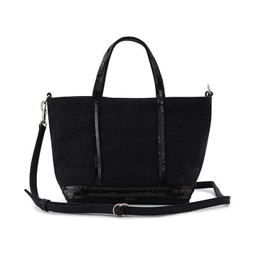 Vanessa Bruno Cabas Spangled Linen Zip Tote Bag Mini XS 0PVE31 V40410 999 144732158 [P]