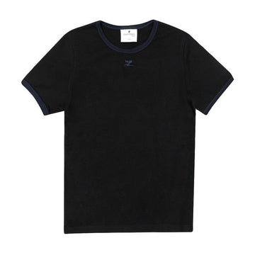 Courreges Logo Contrast Ringer Women's Short Sleeve T-Shirt B175 146392149 [P]