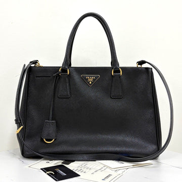 Prada Saffiano Lux Tote Bag Black 158628114 [P]