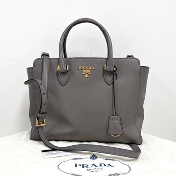 PRADA サフィアーノレザー トートバッグ ショルダーバッグ (1BA189) 158628475 [P]