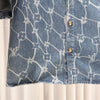 LOUIS VUITTON Monogram Print Denim Kurzarm T-Shirt Jacke 158631491 [P]