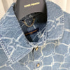 LOUIS VUITTON Monogram Print Denim Kurzarm T-Shirt Jacke 158631491 [P]