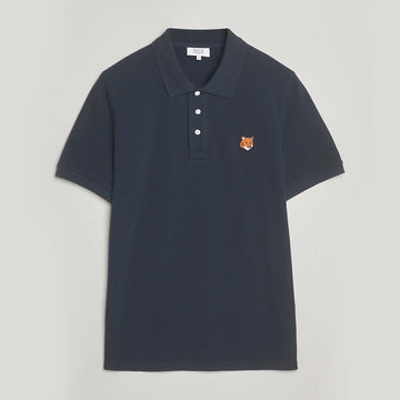 MAISON KITSUNE 25FW フォックスヘッド レギュラーポロ 半袖Tシャツ ブルー 0413 147576625 [P]