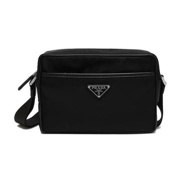 PRADA 26SS リナイロン アンド サフィアーノ レザー ショルダーバッグ ブラック 2VH048 DMH F0002 154951956 [P]