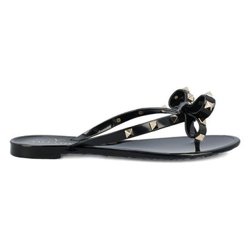 Valentino Gabardine Mule Slippers Black 155923808 [P]