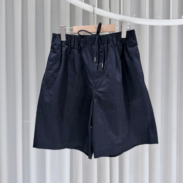 HERMES Baumwoll-Bande-Shorts Navy (40) 158631678 [P]