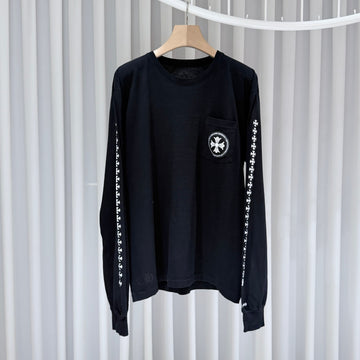 CHROME HEARTS ロゴプリント ロングスリーブ Tシャツ ブラック 158631869 [P]