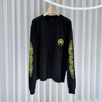 CHROME HEARTS (S-/XXL) / Floral Hollywood Neon Schriftzug Langarm T-Shirt 158631878 [P]