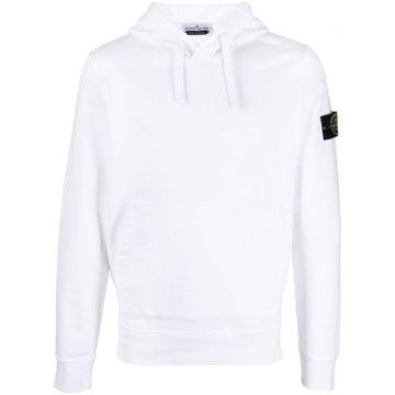 STONE ISLAND コットンフリースフーディスウェットシャツ_レギュラーフィット (801564151 A0001) 120584134 [P]