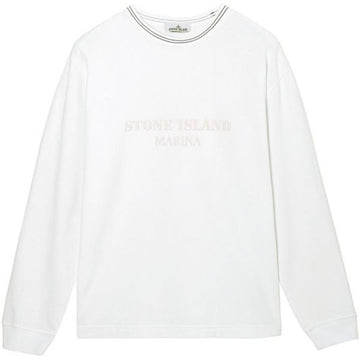 STONE ISLAND 206X4 MARINA_‘OLD’ TREATMENT 長袖 Tシャツ_オーバーサイズフィット (8015206X4 V0001) 157223064 [P]