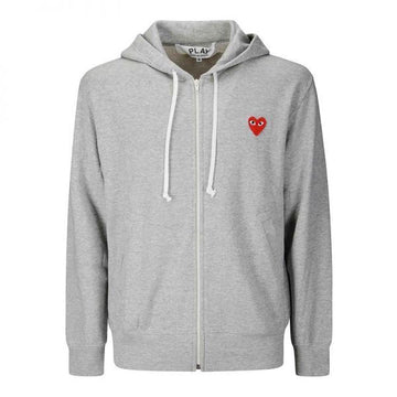 COMME DES GARCONS Roter Herz-Patch Kapuzenjacke 157223069 [P]