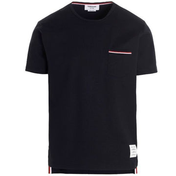 THOM BROWNE Jersey-T-Shirt mit Tasche 26SS 157222549 [P]