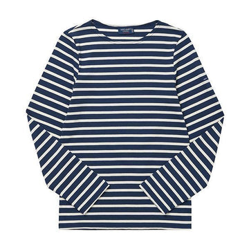 SAINT JAMES 9858 MARINE ECRU ユニセックス ロングスリーブ Tシャツ 151109247 [P]