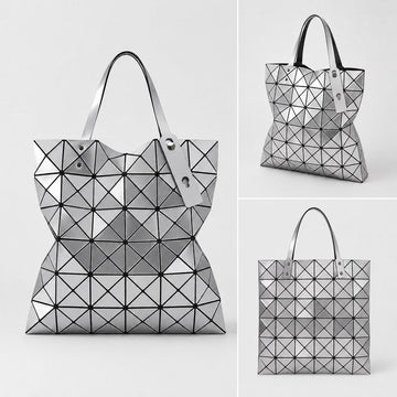 ISSEY MIYAKE ルーセンタートートバッグ 6X6 ホワイト、ベージュ、シルバー AG053 158639437 [P]
