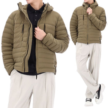 STONE ISLAND パッチワーク スタイル シームレス トンネル フード ダウン ジャケット 158639445 [P]