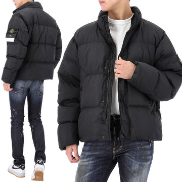 STONE ISLAND パッチ付きクリンクルナイロンダウンジャケット 158641251 [P]