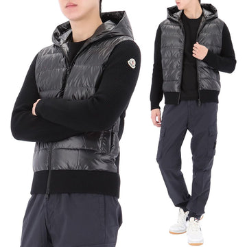 MONCLER ロゴパッチミックスフードジップジャケット 158641288 [P]