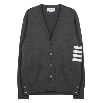 THOM BROWNE コットン4バリラックスフィットVネックカーディガン 142600474 [P]
