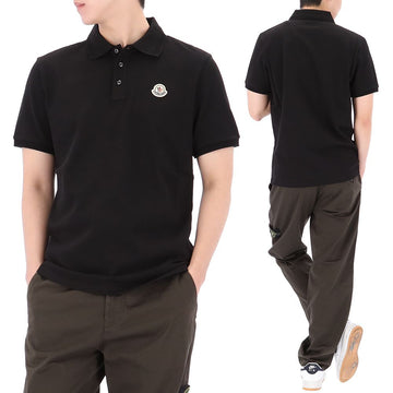 Moncler Short Sleeve Polo T-shirt with Logo Patch 8A00011 84556 999 158641511 [P]