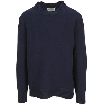 MAISON MARGIELA エルボーパッチニットネイビー S50GP0243 S17785 511 150393382 [P]