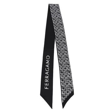 Salvatore Ferragamo Graffiti Print Silk Scarf 32-0845-02 771453 76067564 [P]