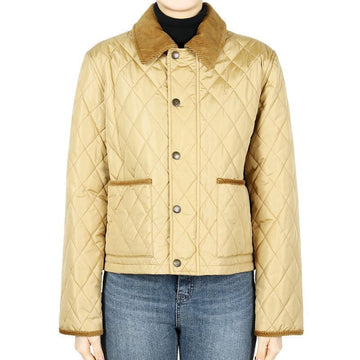 Burberry Women's Corduroy Collar Quilted Jacket (Beige) 8105098 124405556 [P]