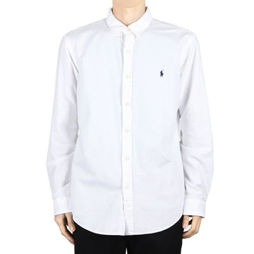 Polo Ralph Lauren Men's Logo Embroidered Slim Fit Long Sleeve Shirt (White) 710736557 002 121122227 [P]