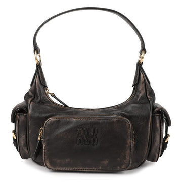 MIU MIU ナパレザー ポケットバッグ 5BC188-AF8T-F0201-OOO 149288746 [P]