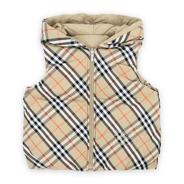 BURBERRY キッズリバーシブルビンテージチェックパディングベスト(ベージュ) 8092537 115619758 [P]