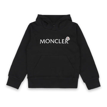 MONCLER Kids Logo Wappen Patch Hoodie Schwarz 8G00017 899PS 999 12,14A 143781508 [P]