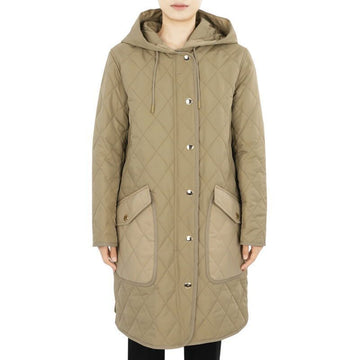 BURBERRY ロックスビー ダイヤモンド キルティング フード コート (ベージュ) 8072672 82377959 [P]