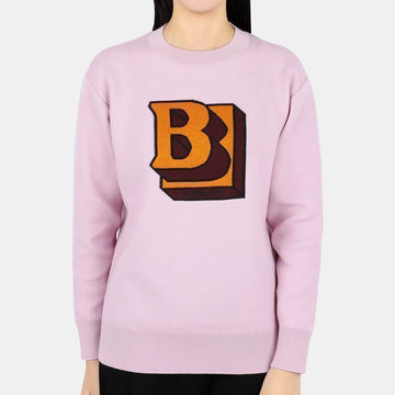 Burberry Big Logo Round Neck Knit Sweater (Pink) 8048463 B1017 54652711 [P]