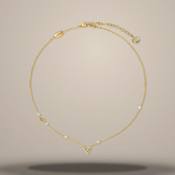 Louis Vuitton Essential V Strass PM Necklace 46 cm M04236 158643079 [P]