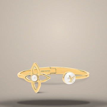 Louis Vuitton Pearly Flower Bracelet in Gold Metal M1855 158643112 [P]