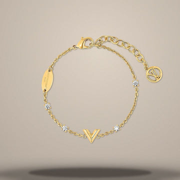 LOUIS VUITTON Essential V Strass PM Armband 20 cm 158643129 [P]