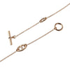 Hermes Rose Gold Chantal Long Necklace 80 Blue Stone 37529 158643203 [P]