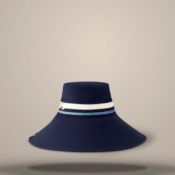 Louis Vuitton Stripe Bucket Hat Navy Blue M7496 158643220 [P]