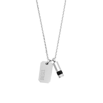 Diesel Logo Plate Bolt Necklace 105839675 [P]