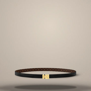 LOUIS VUITTON Reversibler Gürtel 18mm Schwarz / Monogramm M4102 158643327 [P]