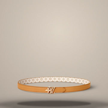 LOUIS VUITTON Reversibler Gürtel aus Monogram Dune-beschichtetem Canvas und sandfarbenem Kalbsleder M4924 158643349 [P]