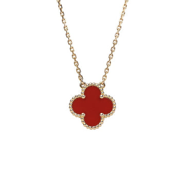 VAN CLEEF & ARPELS ヴィンテージ アルハンブラ カーネリアン ネックレス 37541-1 158643459 [P]