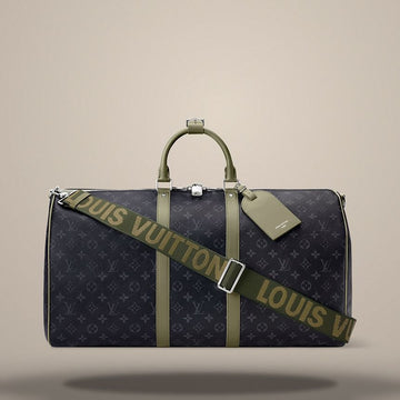 Louis Vuitton Keepall Bandouliere 55 Monogram Eclipse Coated Canvas 158643530 [P]