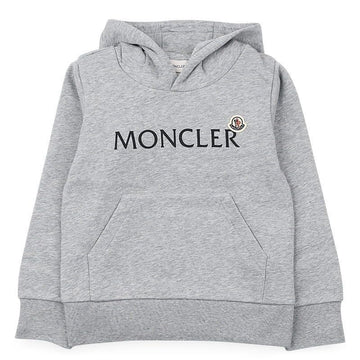 MONCLER レタリングロゴワッペンフードマンツーマン(グレー) 8G00016 899PS 980 12,14A(成人着用可能) 158643626 [P]